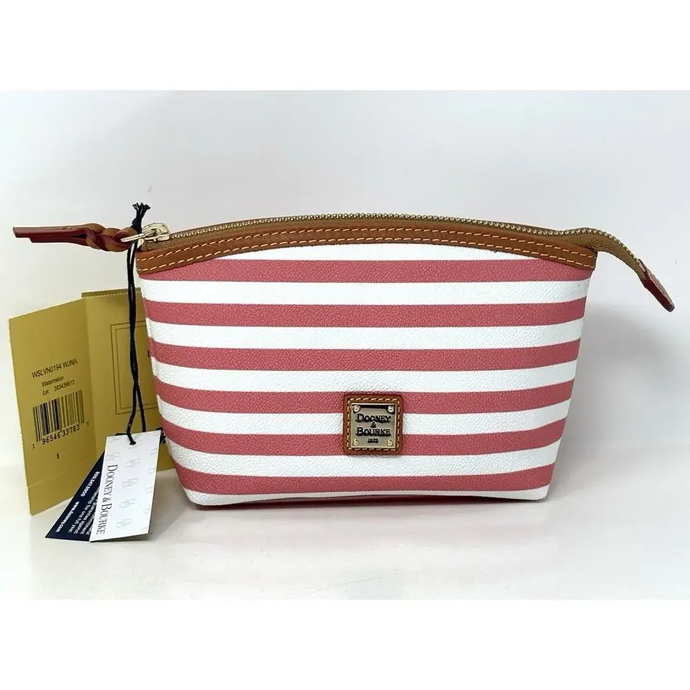 Dooney & Bourke Sullivan Cosmetic Makeup Case Pouch Bag Clutch Pink Watermelon - Picture 12 of 16